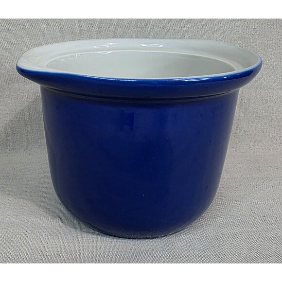 Hall Pottery Cobalt Blue Utility Bowl – #474 (1940s–1950s, USA, No Lid) - Picture 1 of 9